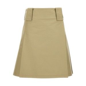 Burberry Pleated Cotton Skirt With Wallet Closure - NWT